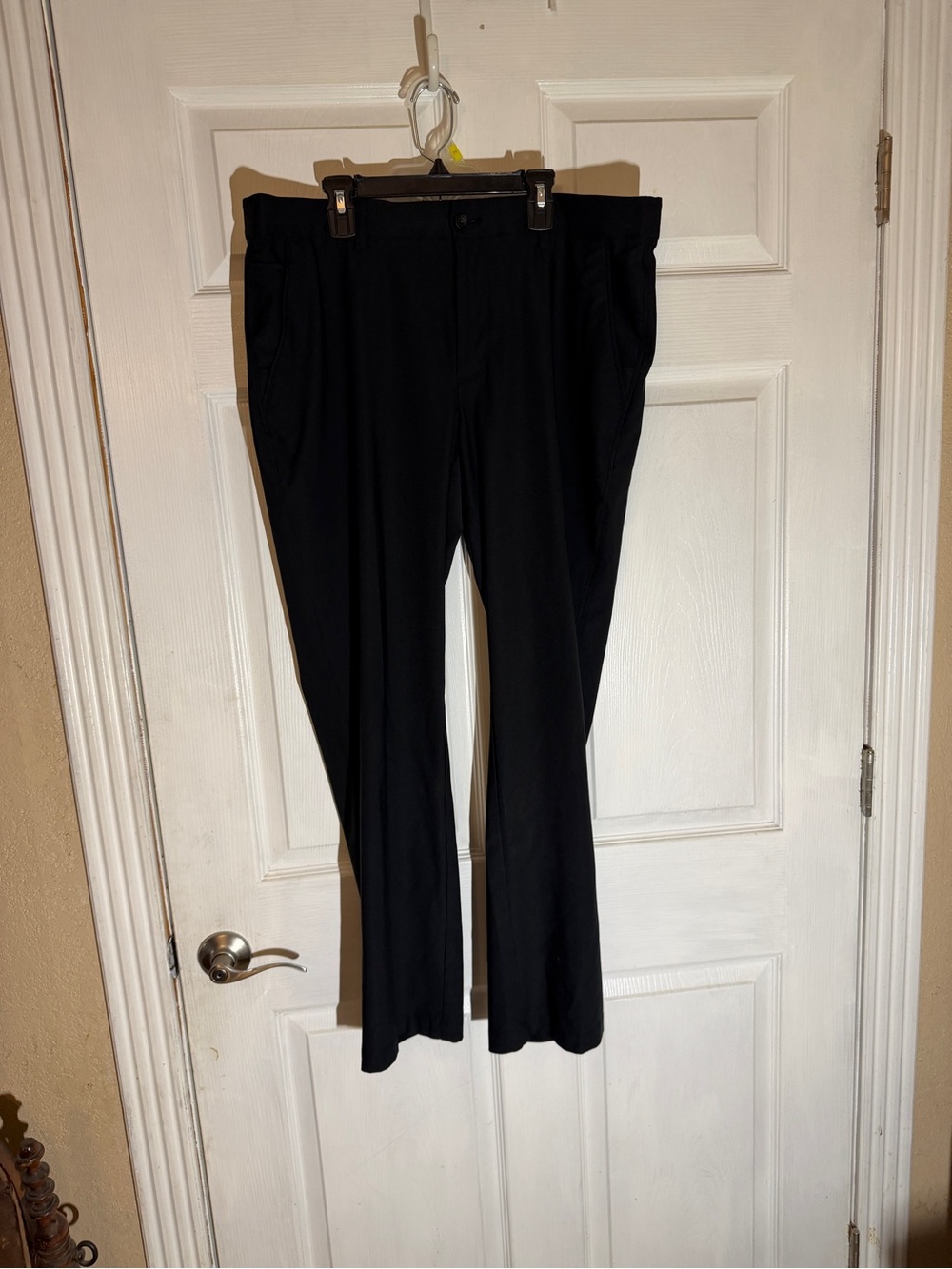 Greg Norman Collection Black Straight-Leg Chinos